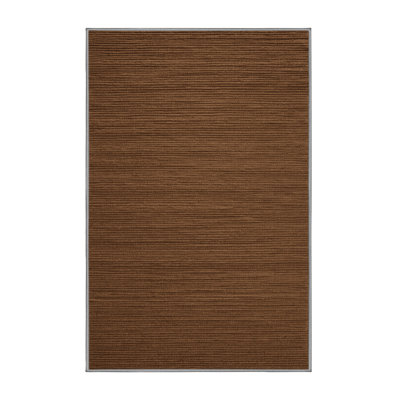 Tapis brun uni lavable à la machine