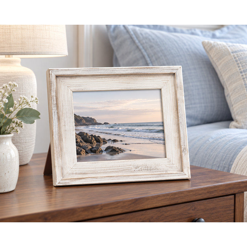 Cadre photo rustique en bois de 21,5 cm (8,5 po), compatible avec les photos de 12,5 x 17,5 cm (5 x 7 po), à accrocher au mur ou à poser sur une table.