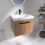 Meuble-lavabo mural 24 po avec lavabo en résine, porte à fermeture en douceur, conception écologique