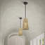 Luminaire suspendu en bronze 1 lumière Aurea