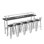 Industrial style high table and chairs set 5 - Person Solid Wood Top Trestle Base Dining Set