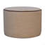 Grand tabouret rond, rembourré, beige