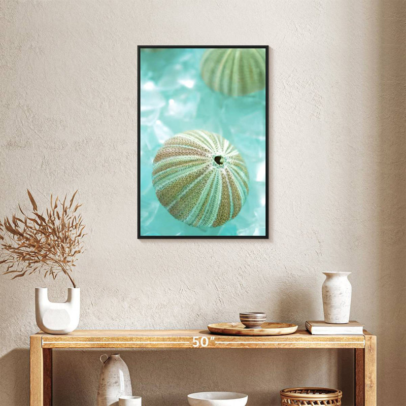 Verre de mer IV, Cadre flottant noir, 21 po x 31 po