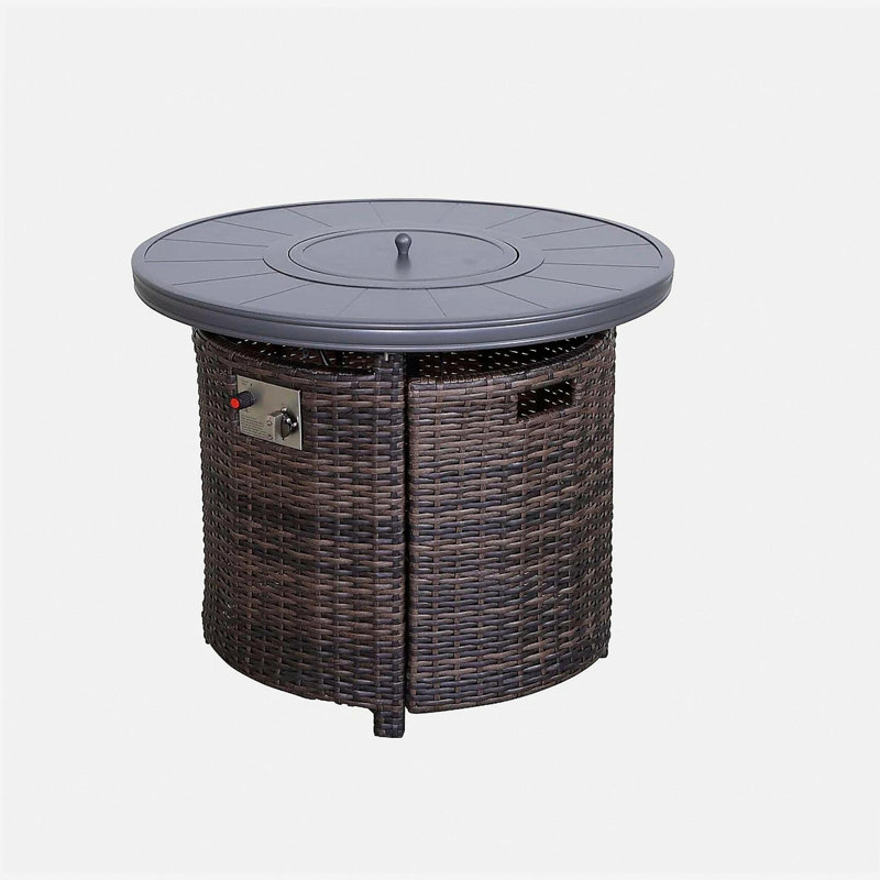 Aluminum propane outdoor fire pit table