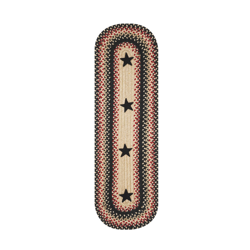 Tapis d'escalier Zebediah, Ovale 0 pi 7 po x 2 pi 3 po