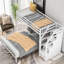 White Twin Over Full Loft Bed - Extra Storage For A Bedroom Staircase, White, Profitable-2063973971