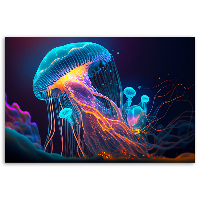 Vivid Colors Under Water - Wrapped Canvas Print, 80cm H x 120cm W