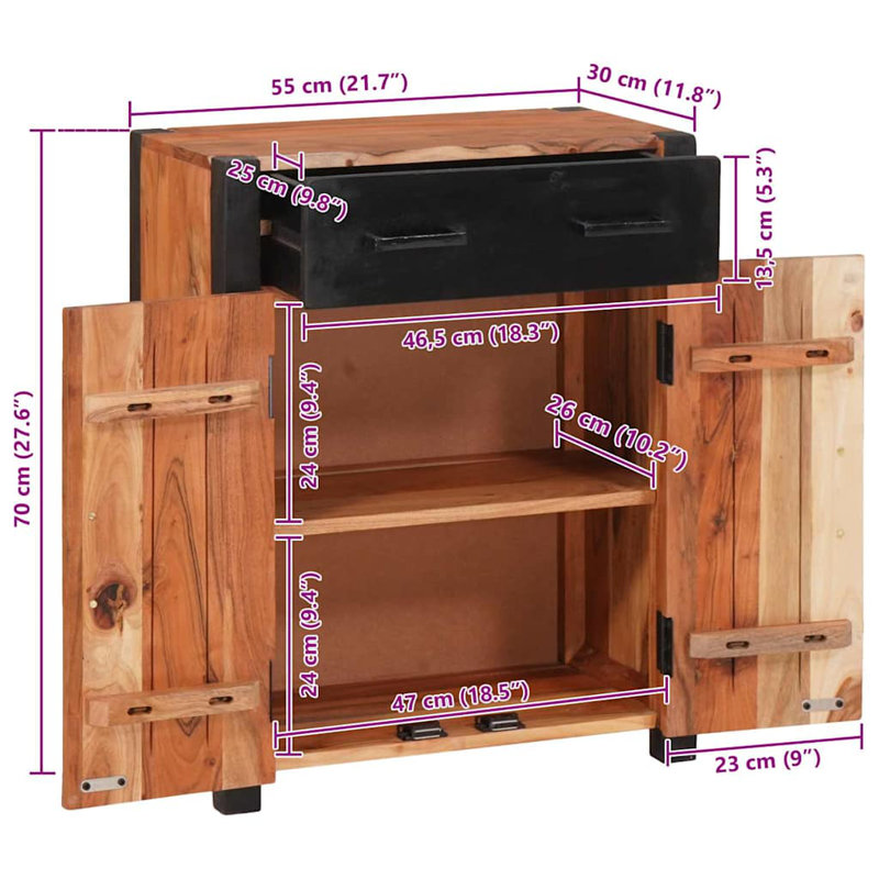 Solid Wood Accent Cabinet