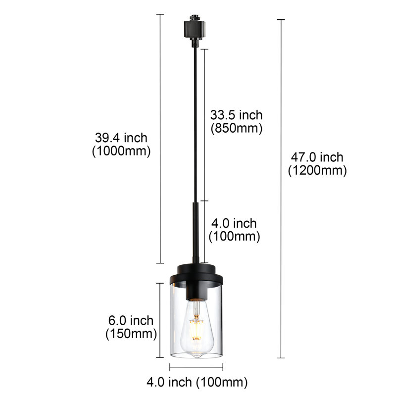 4501 4 - Light Matte Black Cylinder Pendant