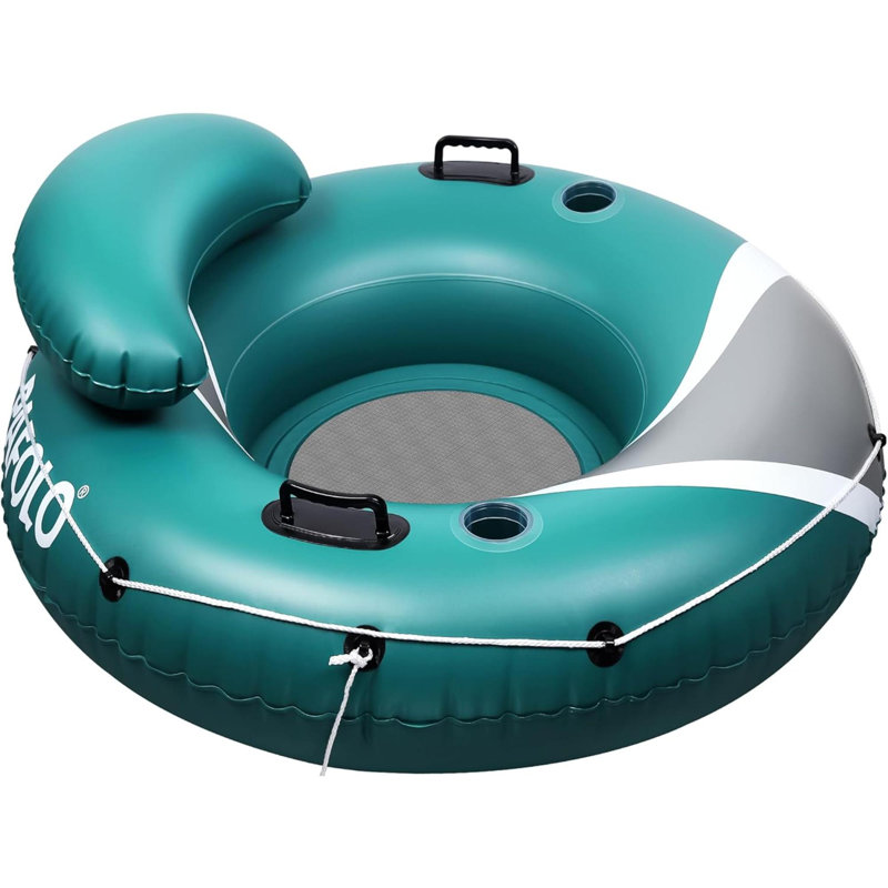 River Tubes For Floating Heavy Duty, Pool Float Adult, Inflatable Float Tube For Beach Lake Rafting, River Floats With Mesh Bottom