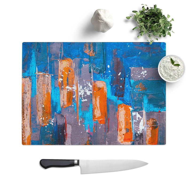 Tempered Glass Art Painting Vol.13 Chopping Board, 28.5 cm W x 20 cm L