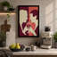 Hands Meet in Red Modern 1 Piece Wrapped Canvas Wall Art-1503342050-1503342053
