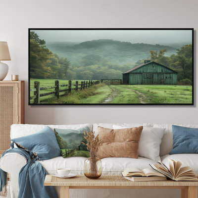 Green Summer Barn Farming Heritage - Art mural de grange