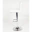 2 tabourets de bar blancs en similicuir avec levage hydraulique réglable - pivotant à 360 degrés et base chromée pour une décoration intérieure contemporaine 2 base, repose-pieds confort d'assise exceptionnel