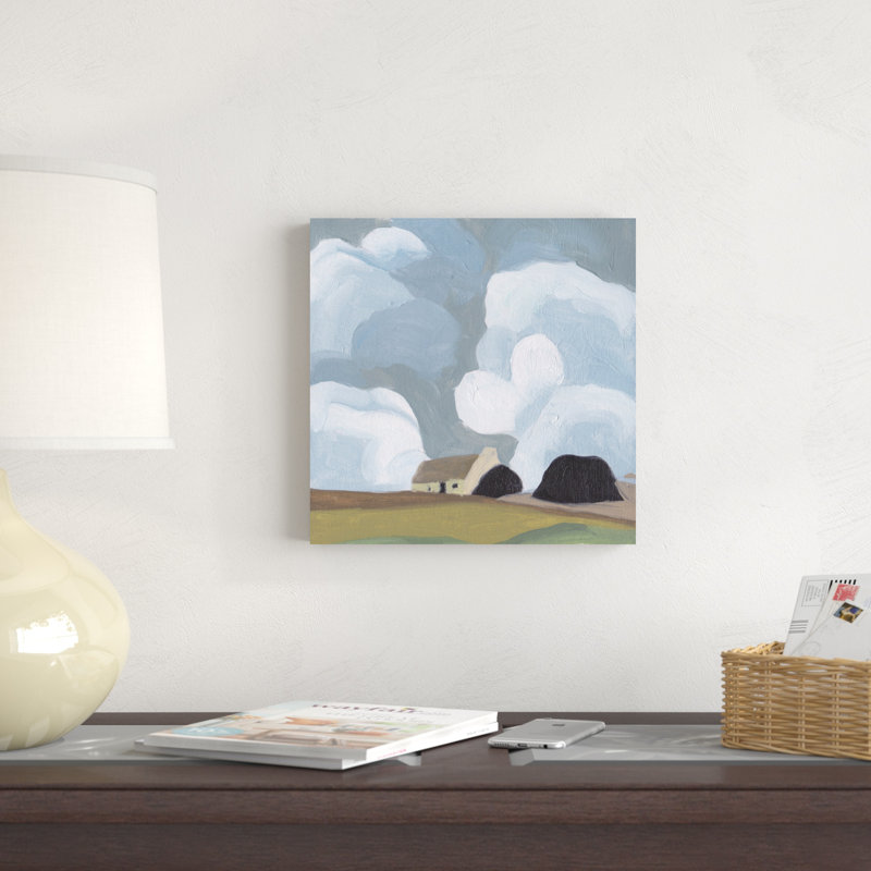 «Autre endroit I» par Melissa Wang - peinture sur toile tendue, H 12 po x l 12 po