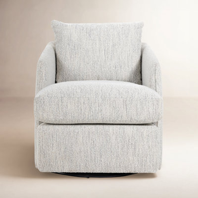 Upholstered Swivel Barrel Chair