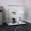 Vitrine en verre trempé avec lumières DEL à effet d'étoile, pivotant verrouillable, convient à divers environnements, blanc, style classique, 3 4 tablettes, capacité de 110 lb, roues lueur douce de 30,57 po, convient-2076684727