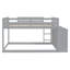 Lit superposé gris double avec options de rangement supplémentaires, 4 tiroirs et 3 tablettes, fabrication en bois massif pour la chambre à coucher-543608475-543608473