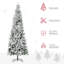 ? Décoration de Noël - Arbre de Noël artificiel enneigé enneigé 9 pi avec branches réalistes et 1084 pointes