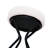Modern Backless Bar Stools Set Of 2 Round Upholstered Counter Stools For Kitchen Island Velvet Dining Chairs (Black & Creamy White)-10077047