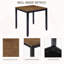Ensemble de table de salle à manger 5 pièces à hauteur de comptoir avec 4 chaises pour petit espace, cuisine, salle à manger