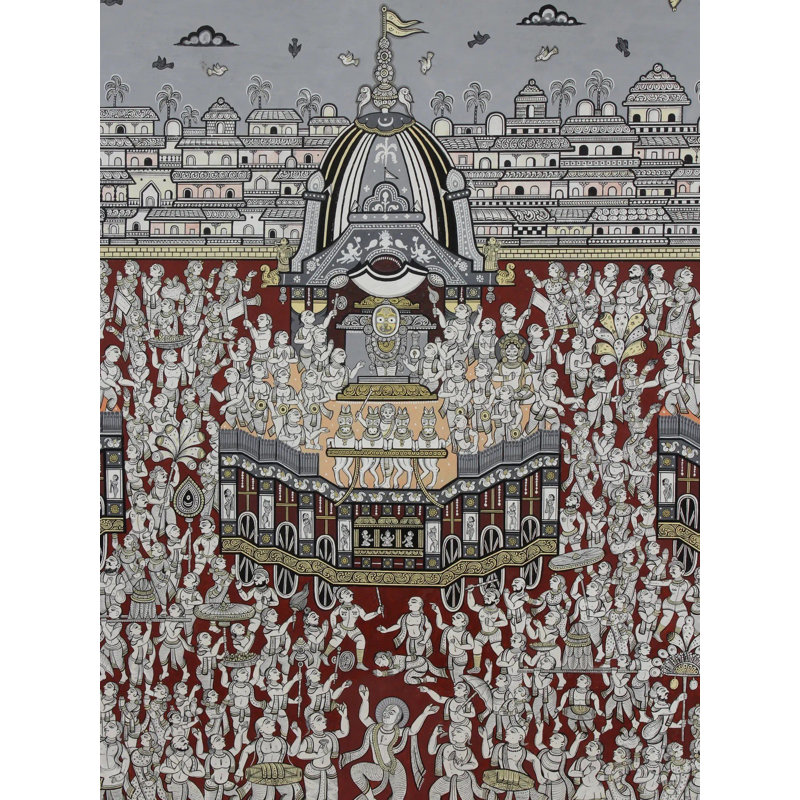 Shri Jagannath Rath Yatra | Superbe peinture de Pattachitra | Chef-d'œuvre