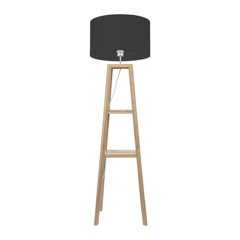 Ernstville 148cm Traditional Floor Lamp, Black