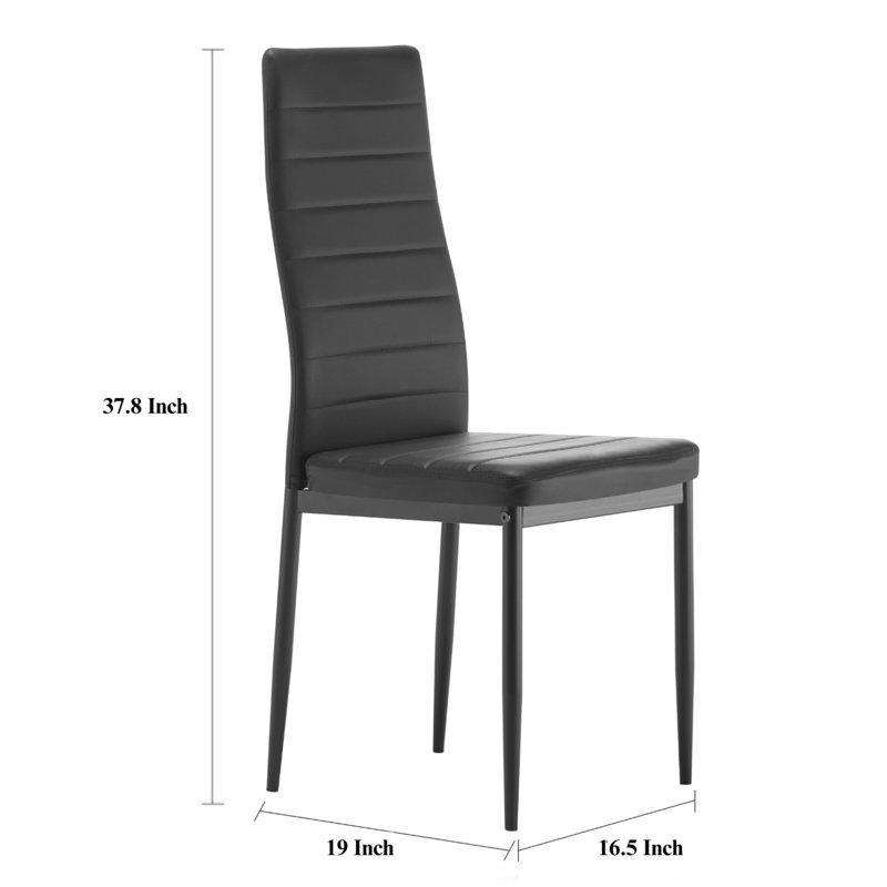 Chaise d'appoint en métal Yanelys, Noir