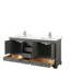 Ensemble de meuble-lavabo double autoportant 72 po avec plateau en quartz Deborah-1197895950-1197895951-1197896048