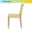 Ensemble de 2 chaises de salle à manger Modern Farmhouse - Finition or champagne - Dossier en bois massif et rotin tissé - Utilisation intérieure / extérieure