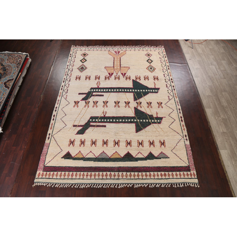 Moroccan One-of-a-Kind 9'2" X 12'10" Wool Area Rug in