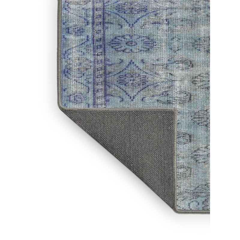 Tapis gris/bleu zone contemporaine, Rectangle 8 pi x 12 pi