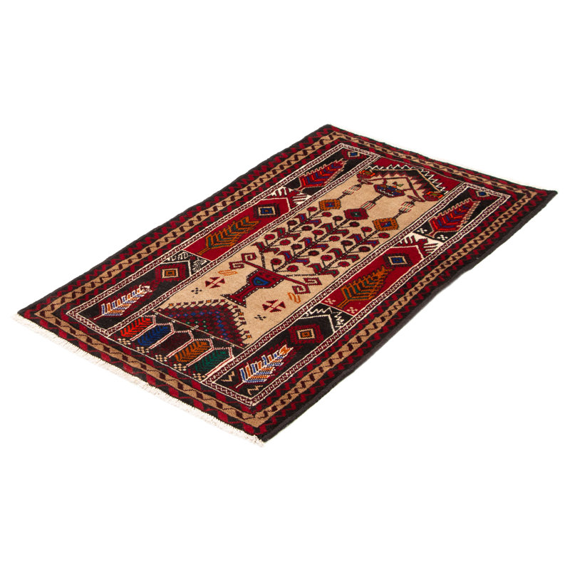 One-of-a-Kind 3'3" X 5'7" New Age Wool Area Rug in