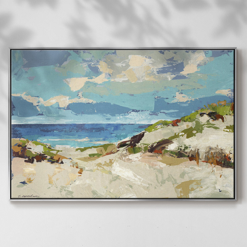 Dunes I, reproduction d'art sur toile, H 27 po x l 41 po x P 2 po, Argent