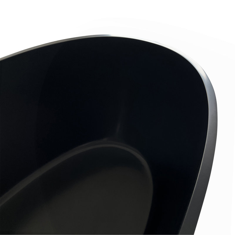 Baignoire profonde 55 ", Noir mat