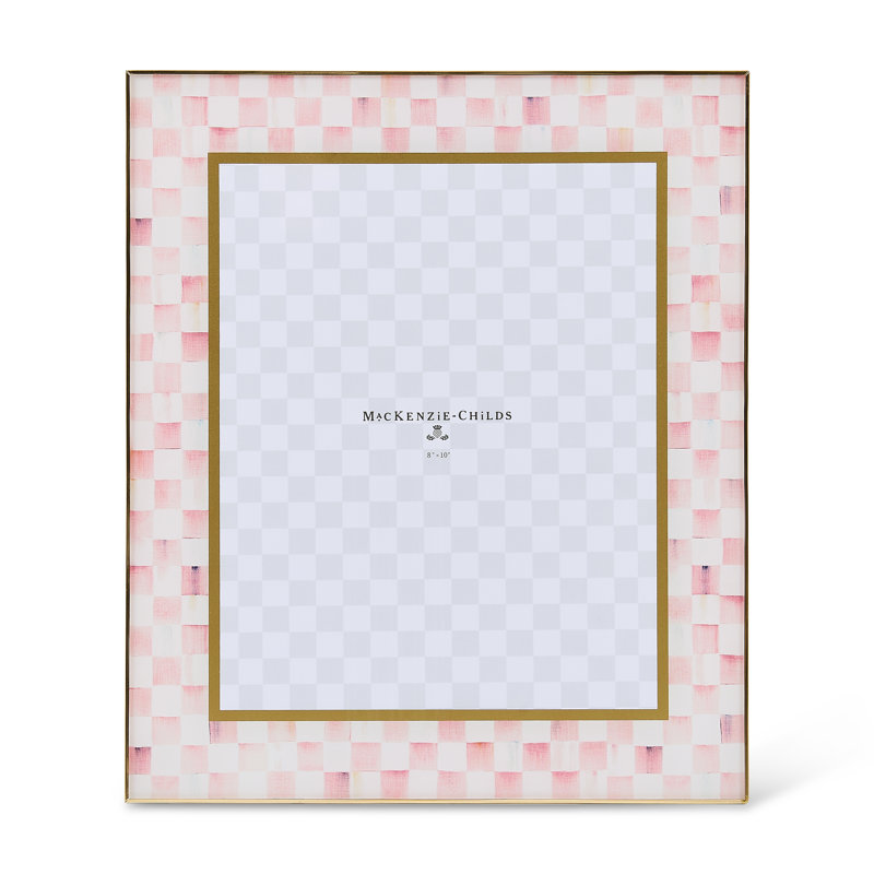 Rosy Check Glass Frame, 8" W X 10" H
