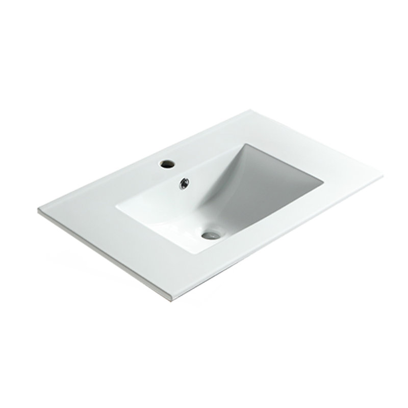 30" Bathroom Vanity Top Only, White Basin,Ceramic