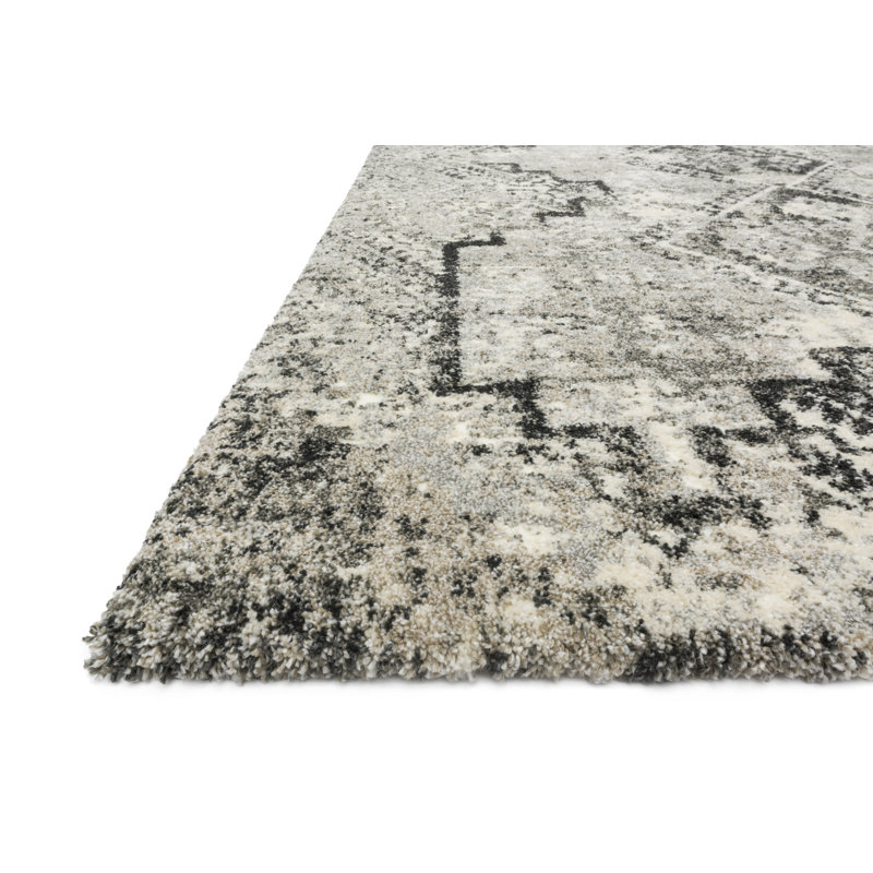 Tapis noir / gris Abbie Southwestern, Rectangle 7 pi 7 po x 10 pi 6 po
