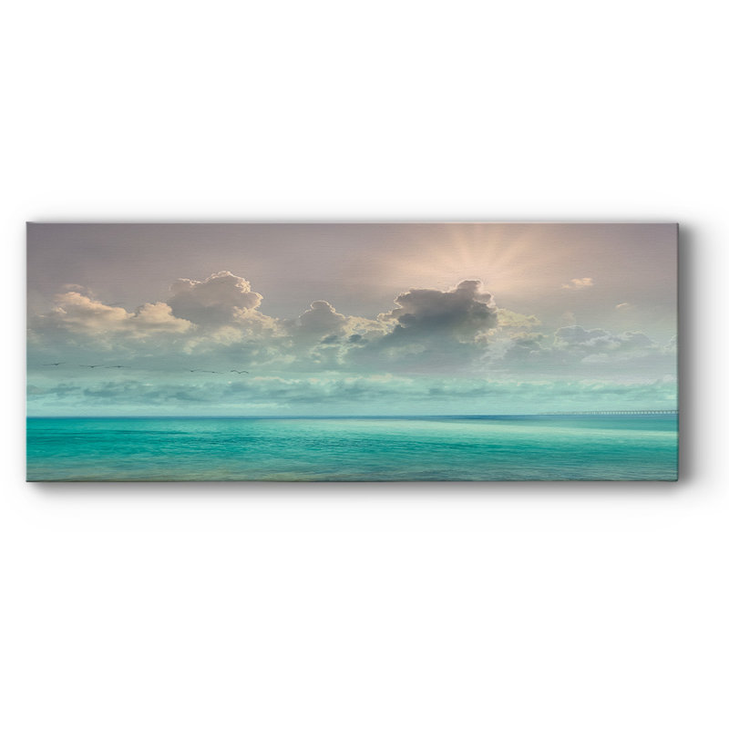 Caraïbes - reproduction sur toile tendue, H 20 po x l 50 po x P 1,5 po