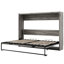 Grey Full Size Bed That Can Be Folded Into Cabinet, Space - Feature, Metal Frame And , No Spring Box Needed, Easy Assembly Project, Manageable Foldable To Solid For Durability, Wood Slats Support