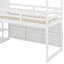 Lit mezzanine simple avec glissoire, tablettes et lumière-528118328
