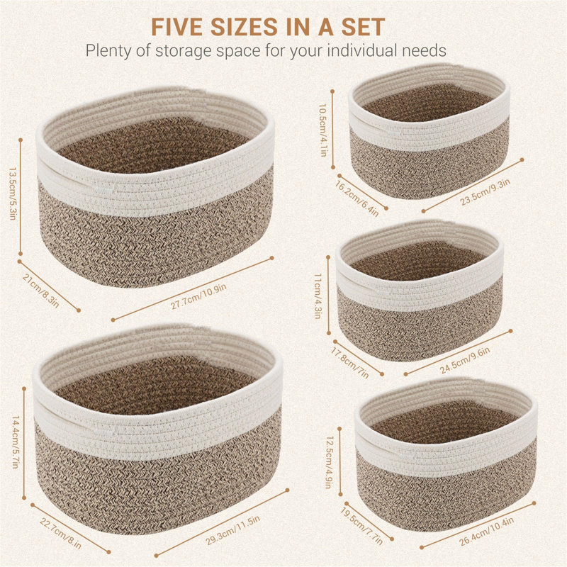 Beachcrest Home Fabric Decorative Bin