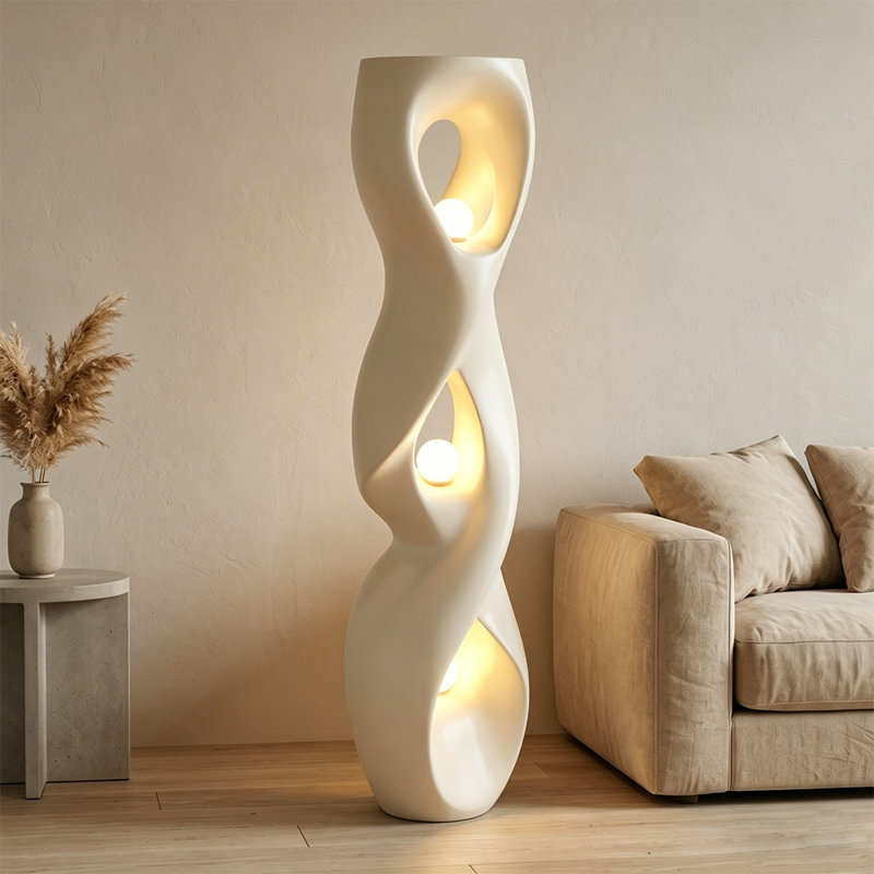 Lampes sur pied en plastique et cristal