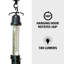 Lampe de travail suspendue portative à DEL 12V avec cordon Koolatron, noir, lanterne mains libres, ultra résistant aux intempéries