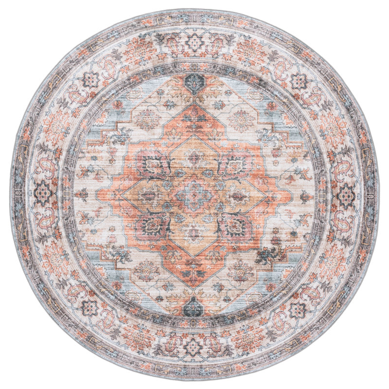 Tapis oriental lavable à la machine Arizona 326 Performance, Rond 6 pi