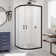 Prime 36" W x 36" D x 74.75" H Semi-Frameless Round Sliding Shower Enclosure with Base Included