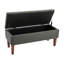 Friedegund Fabric Storage Bench with Wooden Legs-233296459