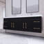 Ensemble de meuble-lavabo double mural 70,5 "Bensley-435992575