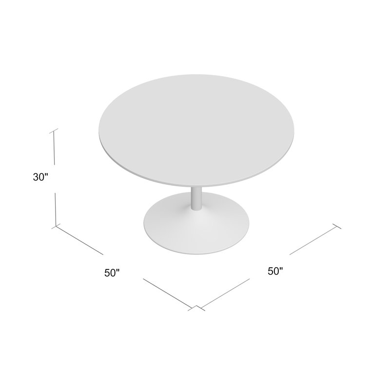 Chilmark Round Marble Top Metal Base Dining Table, Brass