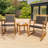 Solid Wood Wicker Outdoor Conversation Set